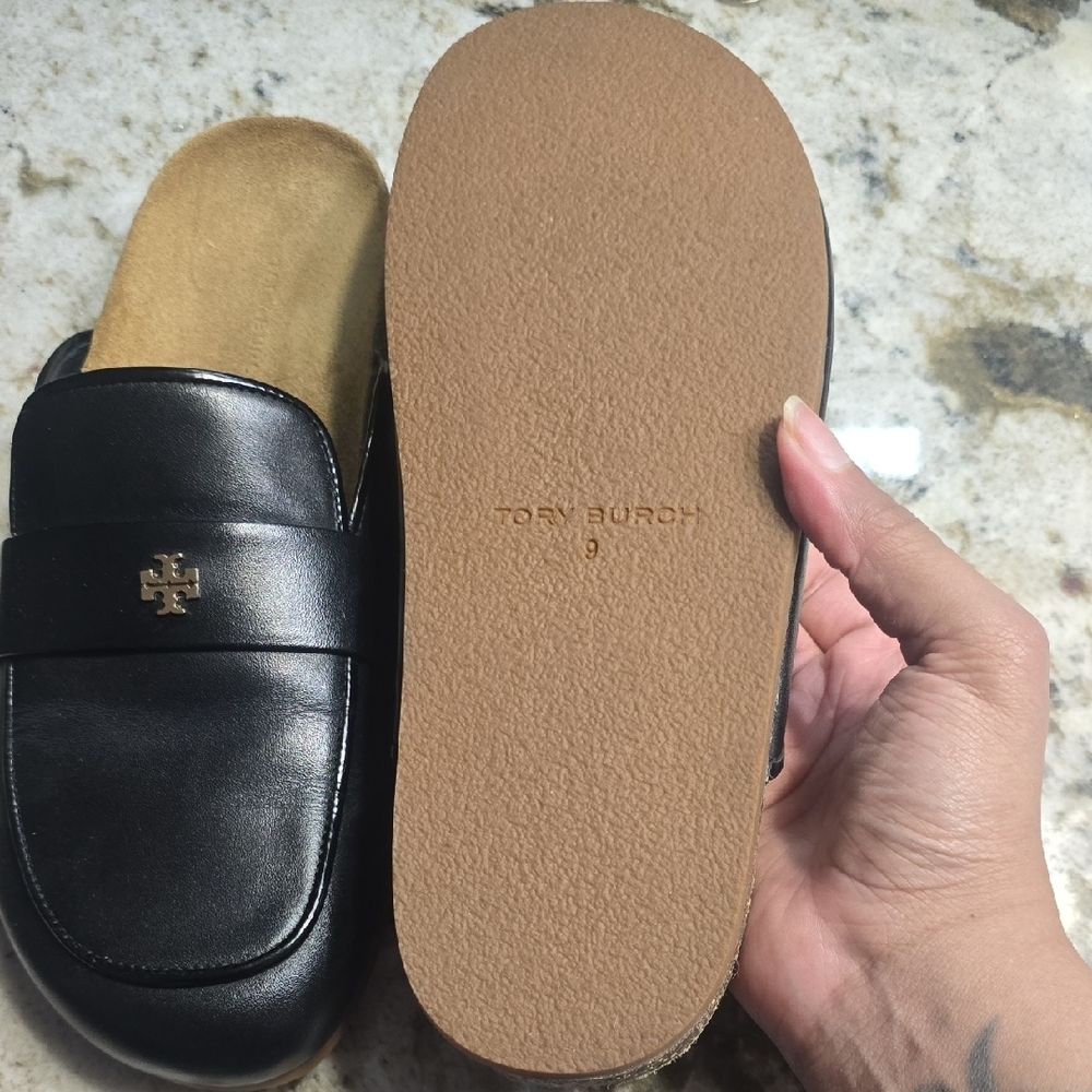 Tory Burch Everly Cork Leather Mule Size 9 - Picture 3 of 5